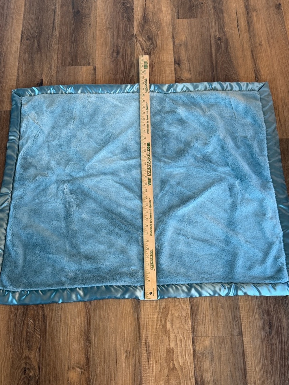 Cloud island Plush Baby Blanket with Satin Trim - Blue - teal - blue - Picture 8 of 9